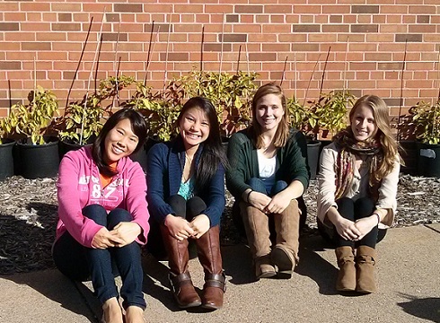 New Lab Members – (left to right) Citra Rahardjo, Erica Chung, Amy Mathiowetz, and Morgan Redemann