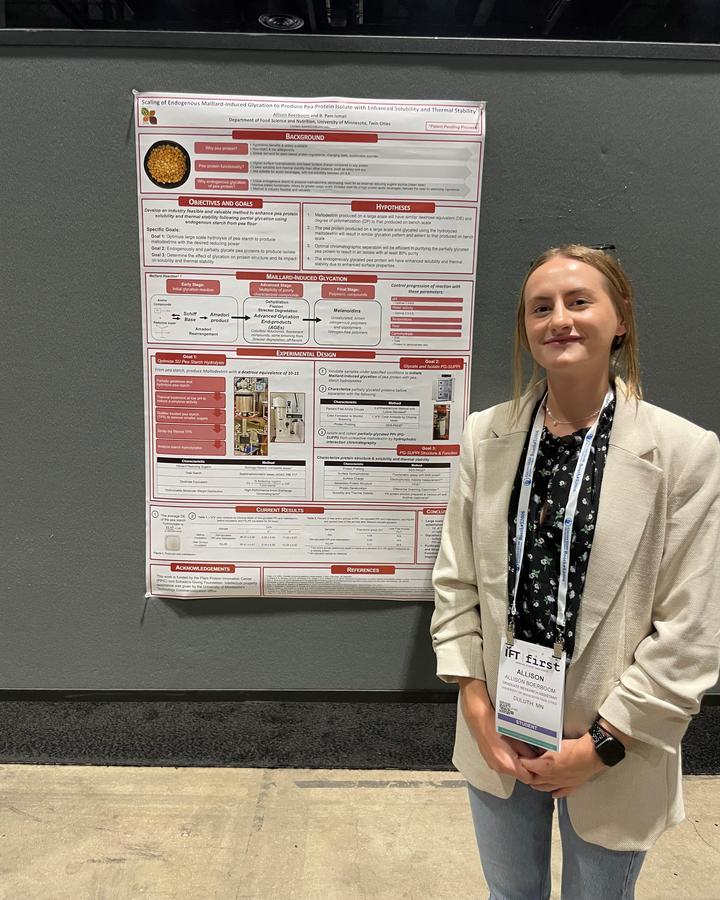 Allie and poster for IFT 2023